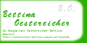 bettina oestereicher business card